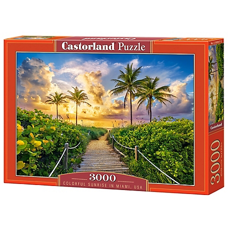 Castorland 3000 pc. Jigsaw Puzzle, Colorful Sunrise in Miami, C-300617-2