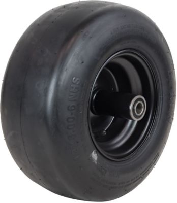 Hi-Run L&G Tire Assembly, 12 x 6-6 4PR on 6 x 4.5 Solid Black Rim, ASB1213