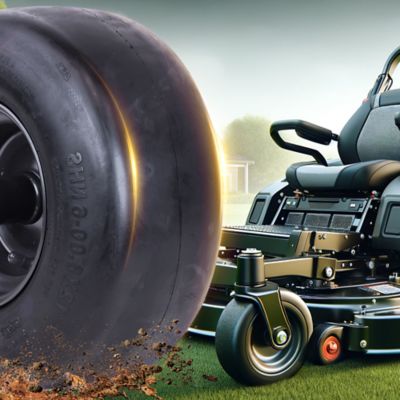 Image showing 7 th Hi-Run L&G Tire Assembly, 12 x 6-6 4PR on 6 x 4.5 Solid Black Rim, ASB1213