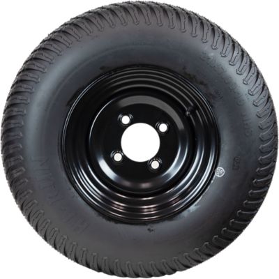 Image showing  21 x 7-10 4PR on 10 x 6 4-Lug Black Rim L&G Tire Assembly
