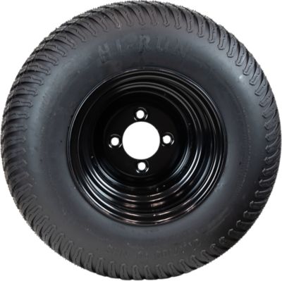 Image showing  21 x 7-10 4PR on 10 x 6 4-Lug Black Rim L&G Tire Assembly