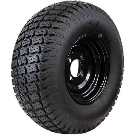 Hi-Run L&G Tire Assembly, 21 x 8.5-10 4PR on 10 x 6 4Lug Black Rim, ASB1219