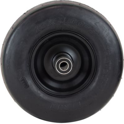 Image showing  11 x 4-5 4PR on 5 x 3 Solid Black Rim L&G Tire Assembly