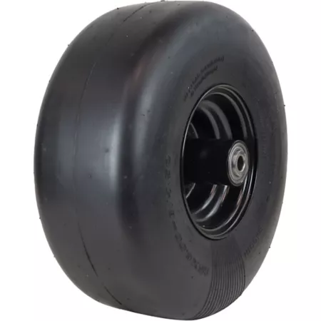 L&G Semi-Pneumatic Hi-Run 15x6-6 on 6x4.5 Solid Black Rim Tire Set Tire & Wheel Combos