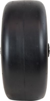 Image showing  15 x 6-6 on 6 x 4.5 Solid Black Rim Semi-Pneumatic L&G Tire Assembly
