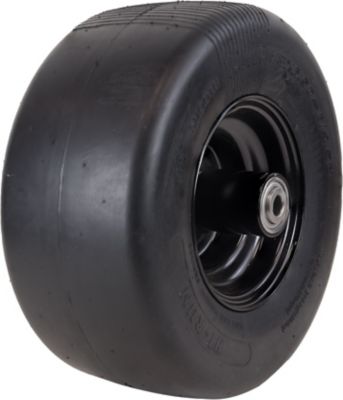 Hi-Run Semi-Pneumatic L&G Tire Assembly, 13 x 6.5-6 on 6 x 4.5 Solid Black Rim, AWD1011