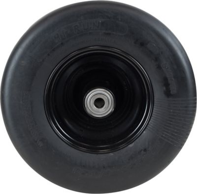 Image showing  13 x 6.5-6 on 6 x 4.5 Solid Black Rim Semi-Pneumatic L&G Tire Assembly