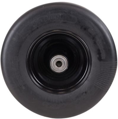 Image showing  13 x 6.5-6 on 6 x 4.5 Solid Black Rim Semi-Pneumatic L&G Tire Assembly