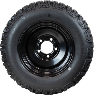 Image showing  23 x 9-12 4PR on 12 x 7 5-Lug Black Rim L&G Tire Assembly