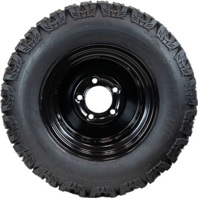 Image showing  23 x 9-12 4PR on 12 x 7 5-Lug Black Rim L&G Tire Assembly