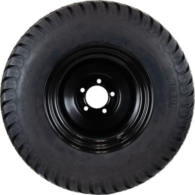 Image showing  26 x 12-12 4PR on 12 x 10.5 5-Lug Black Rim L&G Tire Assembly