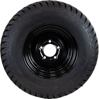 Image showing  26 x 12-12 4PR on 12 x 10.5 5-Lug Black Rim L&G Tire Assembly