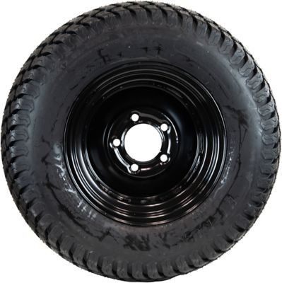 Image showing  24 x 12-12 4PR on 12 x 8.5 5-Lug Black Rim L&G Tire Assembly