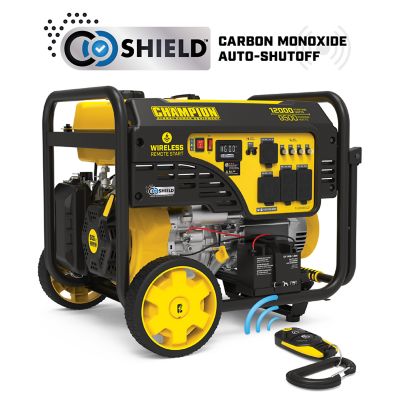 Champion Power Equipment 9500-Watt Portable Generator with Wireless Remote Start and CO Shield Runs much quieter than our older 4500 watt unit and will probably power a lot more