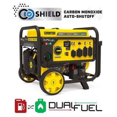 Champion Power Equipment 9500-Watt Dual Fuel Portable Generator with CO Shield Since I have owned the Champion 9500-Watt Dual Fuel Generator I have been very pleased with it