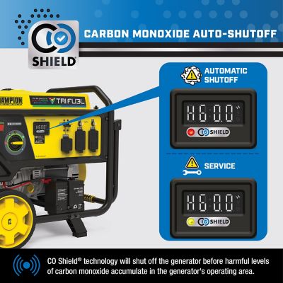 Image showing 9 th Champion Power Equipment 8,125/6,500-Watt Tri-Fuel Portable Generator, Electric Start, CO Shield