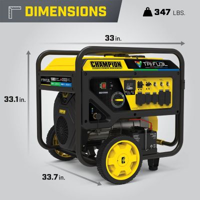 Image showing 6 th Champion Power Equipment 15,000/12,000-Watt Tri-Fuel Home Backup Portable Generator, Electric Start, CO Shield