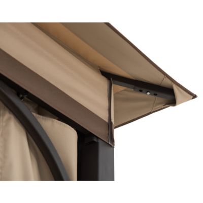 Image showing  13 ft. x 13 ft. Khaki Replacement Canopy For Tini 3-Tiered Soft Top Gazebo
