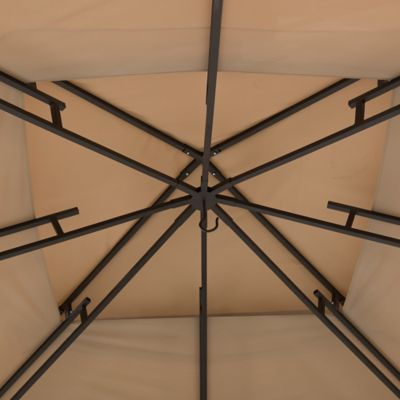 Image showing  13 ft. x 13 ft. Khaki Replacement Canopy For Tini 3-Tiered Soft Top Gazebo
