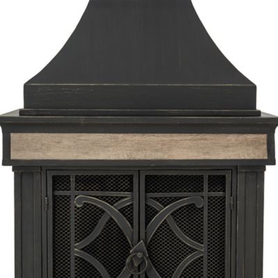 Image showing  Heirloom Slate Wood-Burning Fireplace, Black