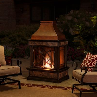 Image showing  Heirloom Slate Wood-Burning Fireplace, Copper