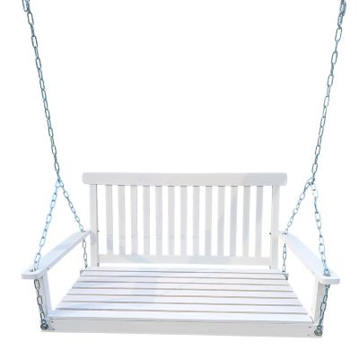 Upland Wood Porch Swing with Armrests and Hanging Chains