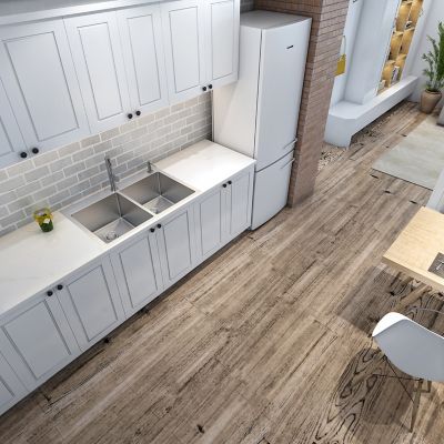 Image showing 5 th Sinber 33 in. Drop-In 2-Hole Double Bowl 9 in. Deep 18-Gauge 304 Stainless Steel Kitchen Sink