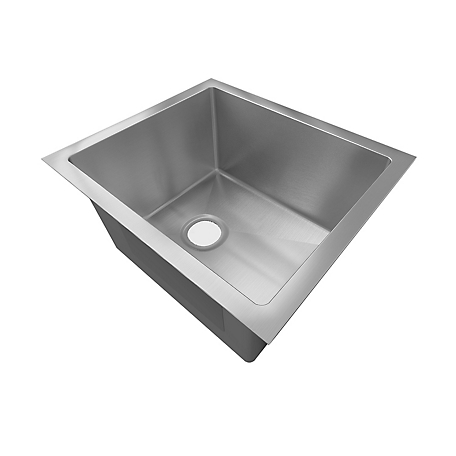 Sinber 16 in. Undermount Single Bowl 18 Gauge 304 Stainless Steel Kitchen Sink, HU1517S-SR