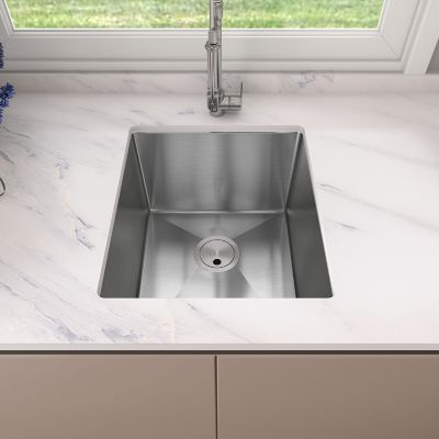 Image showing  16 in. Undermount Single Bowl 18-Gauge 304 Stainless Steel Kitchen Sink