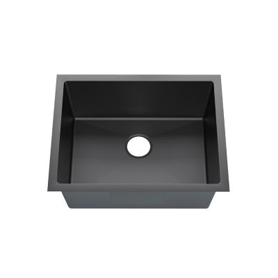 Sinber 23 in. Undermount Single Bowl 18 Gauge Black 304 Stainless Steel Kitchen Sink, HU2318S-9-BR