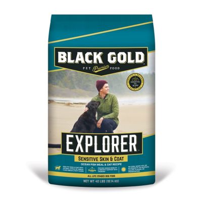 Black Gold Explorer All Life Stages Sensitive Skin and Coat 24/14 Ocean Fish Meal and Oat Recipe Dry Dog Food, 40 lb. Bag