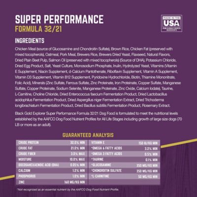 Image showing 7 th Black Gold Explorer All Life Stages 32/21 Super Performance Chicken Recipe Dry Dog Food, 40 lb. Bag