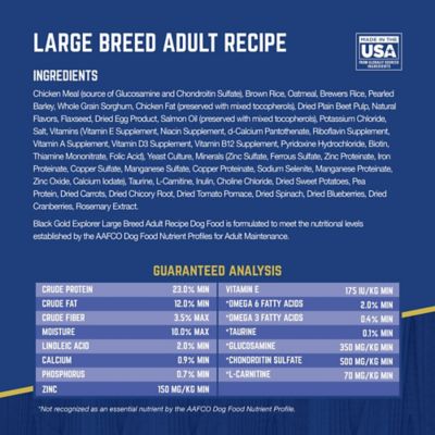Image showing 8 th Black Gold Explorer Large Breed Adult Chicken and Brown Rice Recipe Dry Dog Food