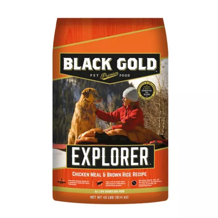 Black Gold Explorer All Life Stages Chicken Meal and Brown Rice Recipe Dry Dog Food 40 lb Bag Dry Dog Food