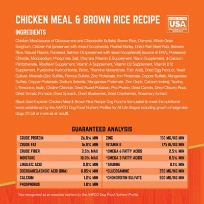 Image showing 7 th Black Gold Explorer All Life Stages Chicken Meal and Brown Rice Recipe Dry Dog Food, 40 lb. Bag