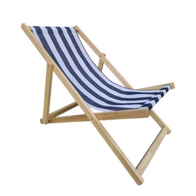 Upland Populus Wood Folding Chaise Lounge Chair