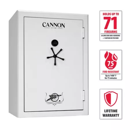 Canon 64 Long gun + 6 Handgun 26 cu ft + 1 Ar Biometric/Key Lock Fireproof and Waterproof Gun Safe Gun Safes