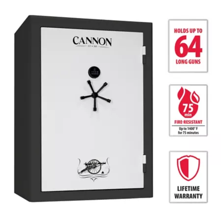 Canon 64 Canon 26.95 cu Classic Two Tone Fireproof Waterproof Gun Safe with Biometric/Key Lock Gun Safes