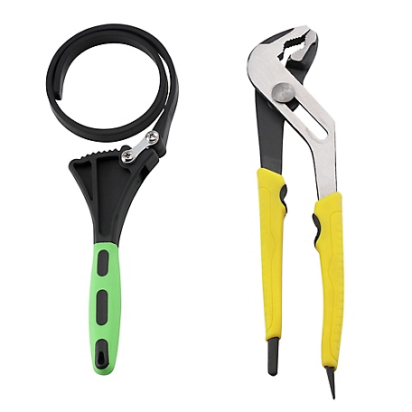 JobSmart Strap Wrench and Groove Joint Pliers Set at Tractor