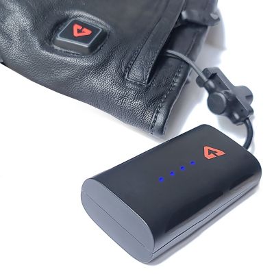 Image showing 5 th Gerbing Unisex Adult Leather 7V Battery Heated Hard Knuckle Winter Gloves, 1-Pair