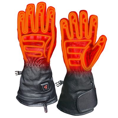 Gerbing Unisex Adult Leather 7V Battery Heated Hard Knuckle Winter Gloves, 1-Pair