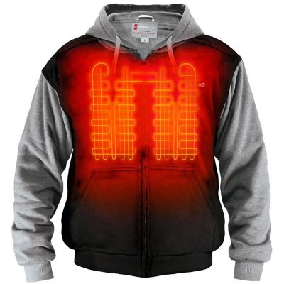 Gerbing Unisex 7V Battery Heated Hoodie Sweatshirt Cozy comfort with this fantastic heated hoodie sweatshirt! The Gerbing 7V Battery Heated Hoodie Sweatshirt is a winter must-have