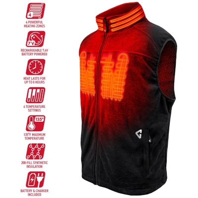 Image showing  Men's 7V Battery Heated Thermite Fleece Vest