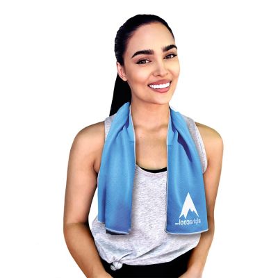 Image showing 3 th AlphaCool Mesh Instant Cooling Towels, 13 in. x 32 in., 2-Pack, Blue
