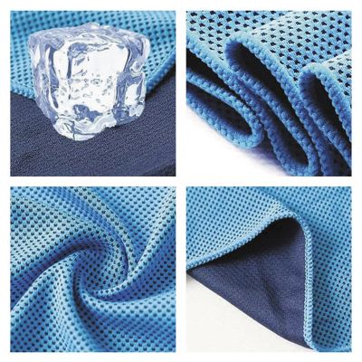 Image showing 4 th AlphaCool Mesh Instant Cooling Towels, 13 in. x 32 in., 2-Pack, Blue