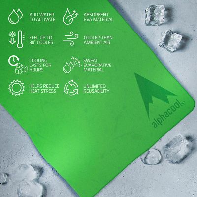 Image showing  PVA Instant Cooling Towel (2-Pack), Green
