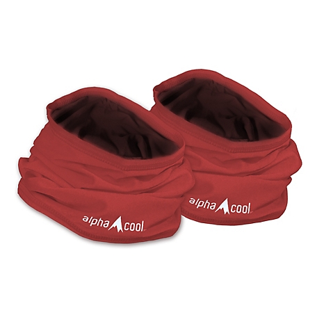 AlphaCool Cooling Neck Gaiter, Red (2 Pack)