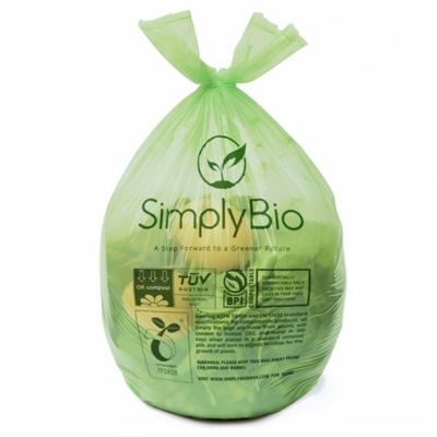 Simply Bio Compostable Trash Bags with Handle, Eco-Friendly, Heavy-Duty, 3 gal., 80 ct.