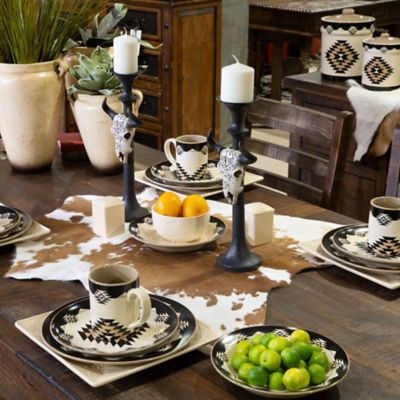 Paseo Road by HiEnd Accents Chalet Aztec Ceramic Dinnerware Set, 16 Piece