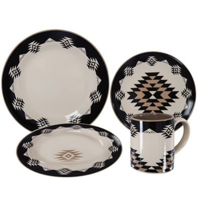 Image showing  Chalet Aztec Ceramic Dinnerware Set, 16 Piece